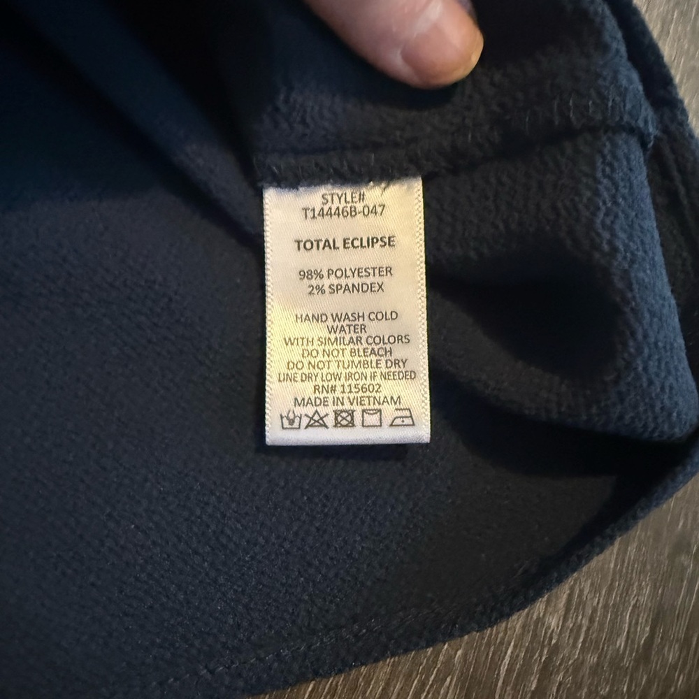 NWT LUSH x Stitchfix Krisantha Tie Front Blouse - Navy, Medium - Picture 7 of 8